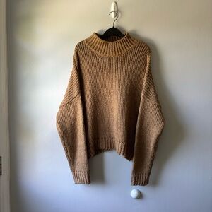 Mock neck knit sweater